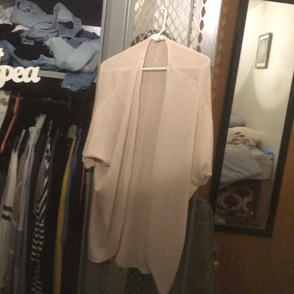 Beige knitted cardigan